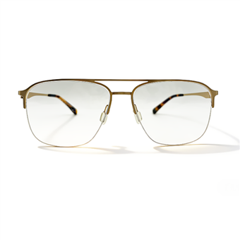 משקפי מתכת עם חצי שוליים